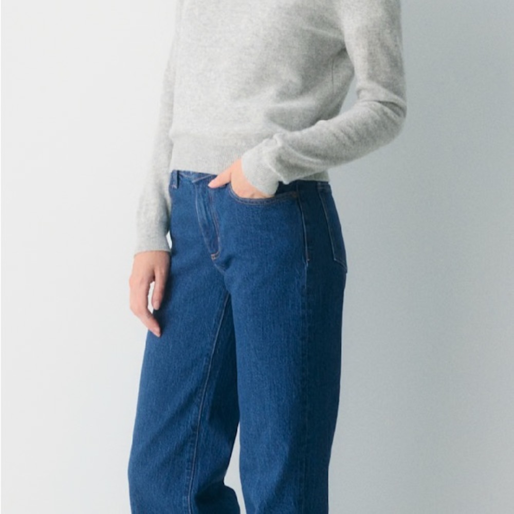 Aritzia Brand New Denim Forum Dark Blue Wide-Leg Jeans - Picture 6 of 7